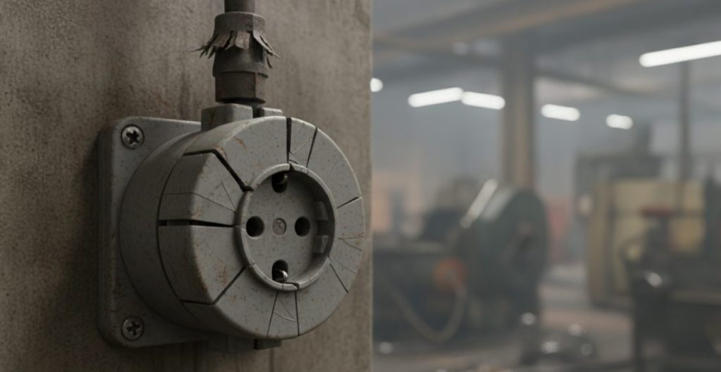 dilapidated industrial sockets