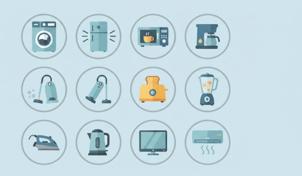 Common household appliances