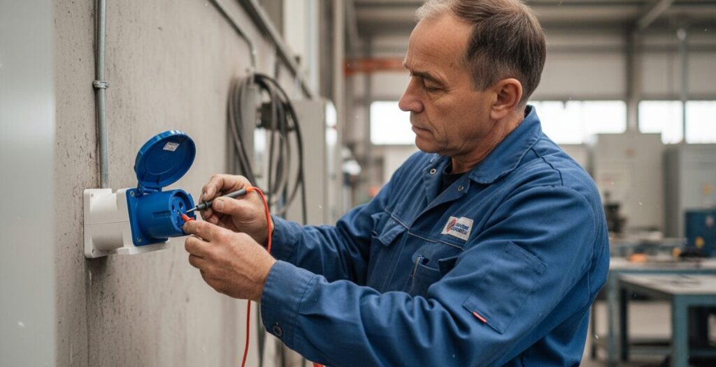 Inspect industrial sockets