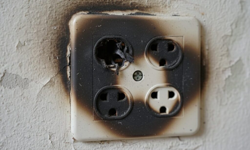 burnt socket