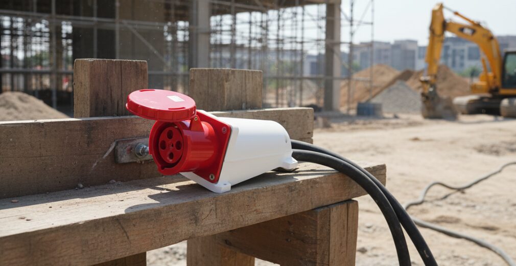 Power outlets used at construction sites