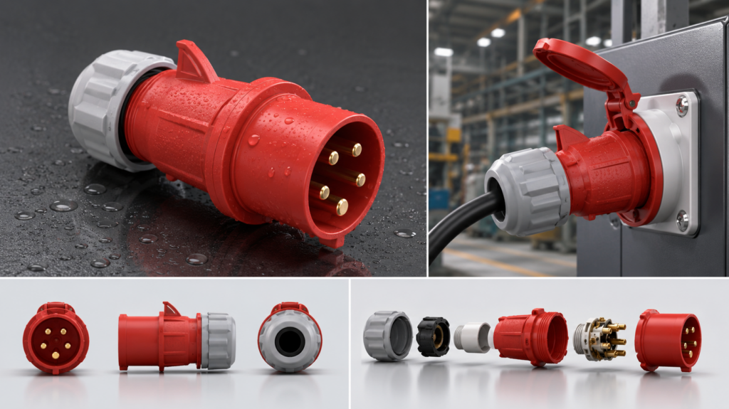 400V IP44 Industrial Plug — Exploded View