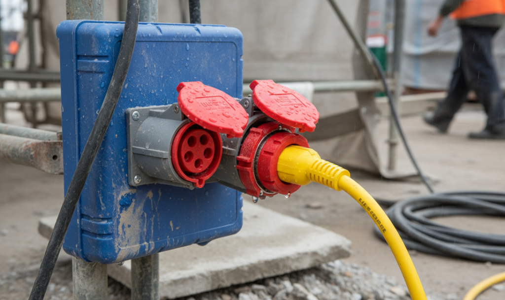 Close-up photos of the construction site